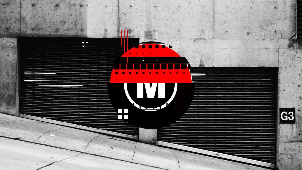 形状毛刺徽标显示素材库精选AE模板