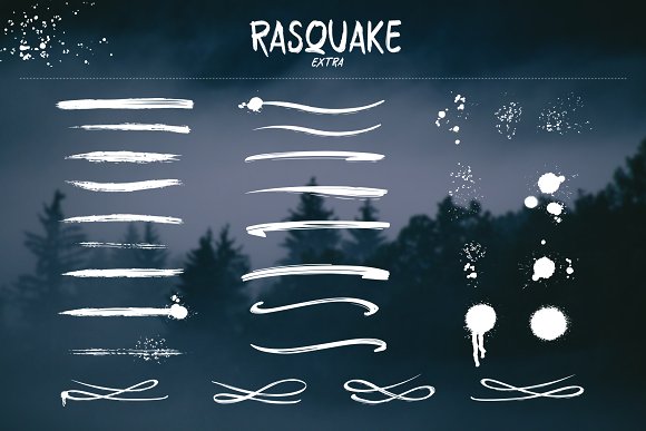 RASQUAKE brush font + EXTRA swashes插图1