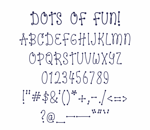 Dots of Fun Caps font素材之家精选英文字体