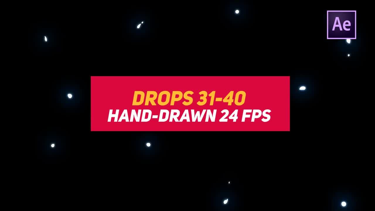 10个创意设计和能量动画的drop元素素材库精选AE模板