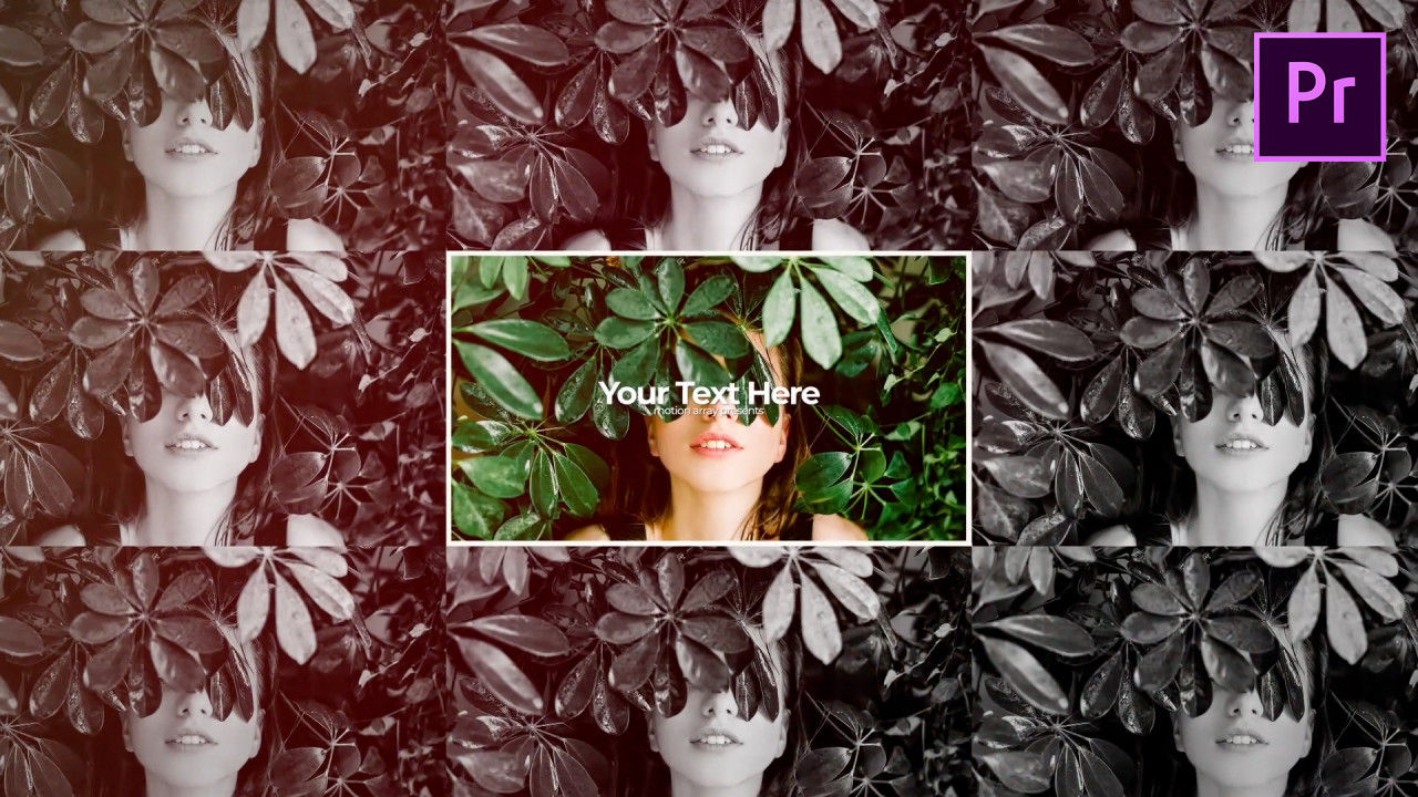 九方形设计流畅多彩的过渡效果素材库精选pr模板