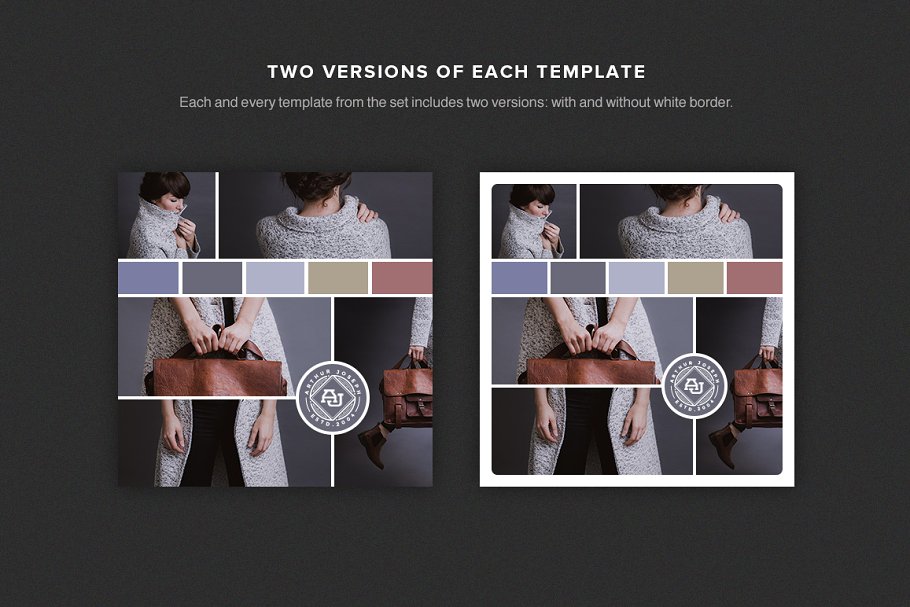 拼图风格社交媒体插图模板素材库精选 Mood Boards Social Media Collection插图(4)