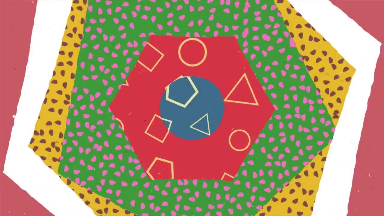 动画风格的多图形背景过渡素材库精选AE模板