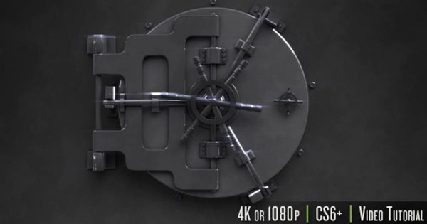 创意安全门开启特效Logo演示素材库精选AE模板 Safe Unlock Logo Reveal