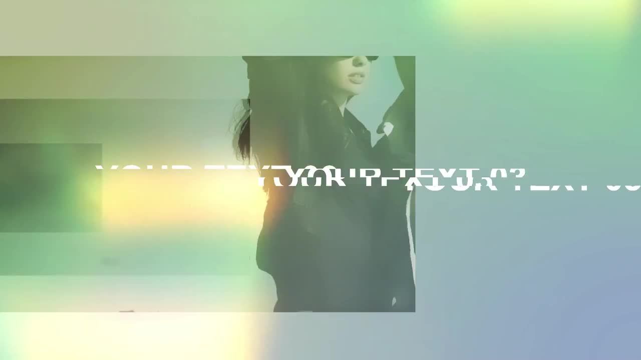 毛刺转场和飞行粒子幻灯片素材库精选AE模板