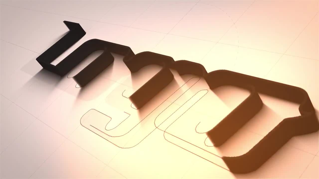 描边徽标2合1素材库精选AE模板