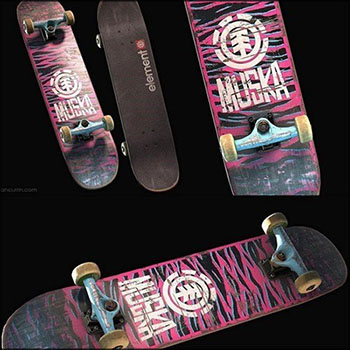 破旧的滑板素材之家精选3D模型