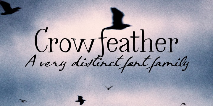 Crowfeather Font Family素材之家精选英文字体