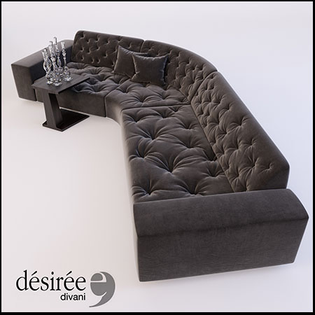 半圆弧形娱乐场所沙发素材之家精选3D模型