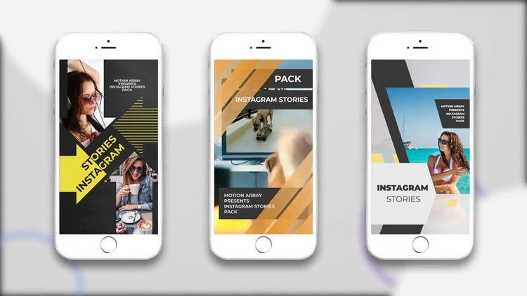 6个设计Instagram故事包素材库精选AE模板