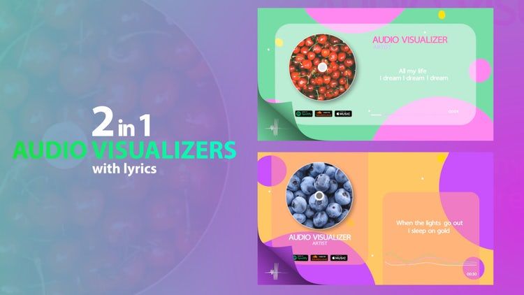 最少有歌词的音频可视化工具ae模板