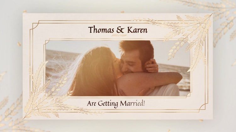 婚礼邀请幻灯片素材库精选AE模板