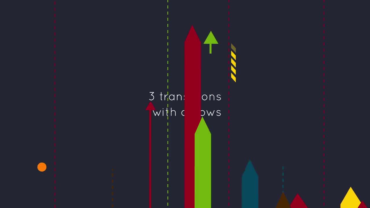 箭头过渡明亮动态动画素材库精选AE模板