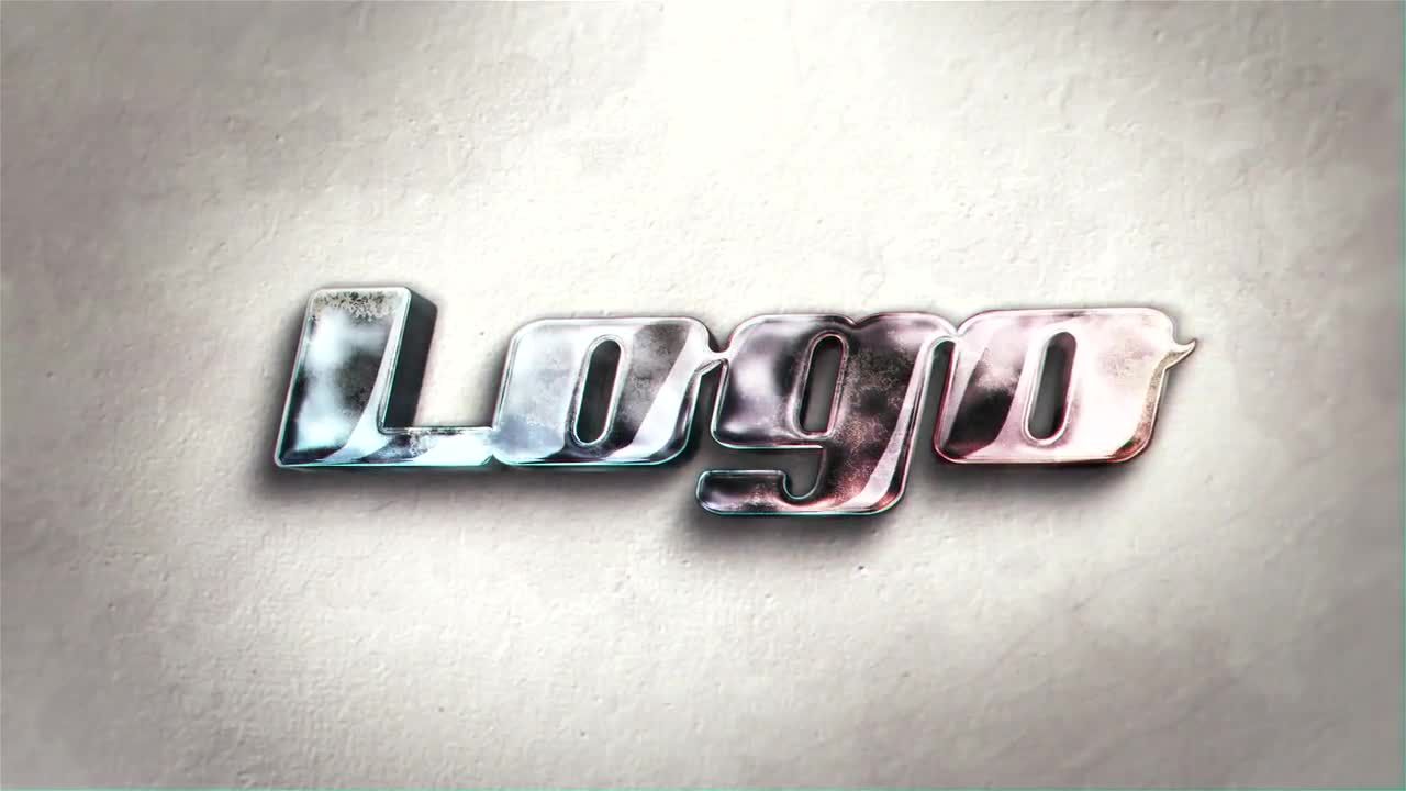 干净的电影玻璃灯徽标显示素材库精选AE模板