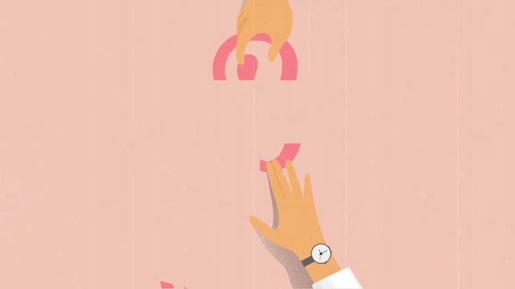 卡通手徽标揭示素材库精选AE模板