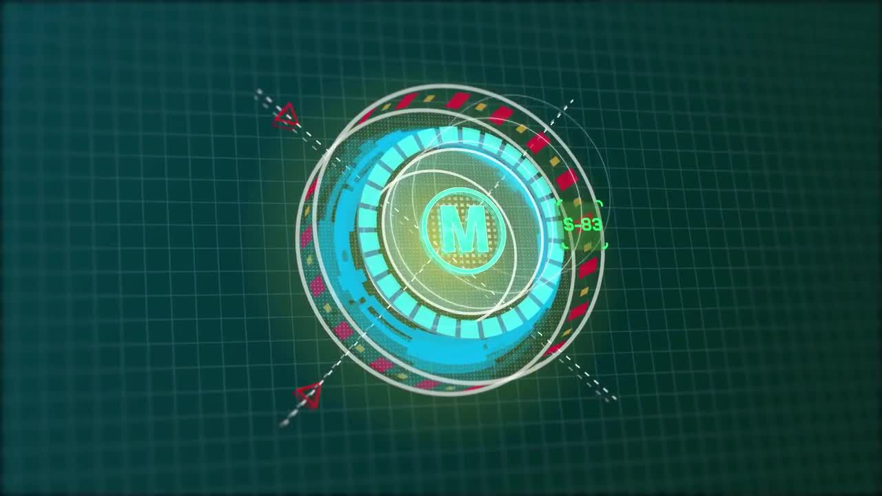 未来派外观的HUD徽标素材库精选AE模板