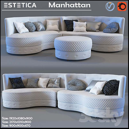 Estetica Manhattan圆形沙发组合素材之家精选3D模型