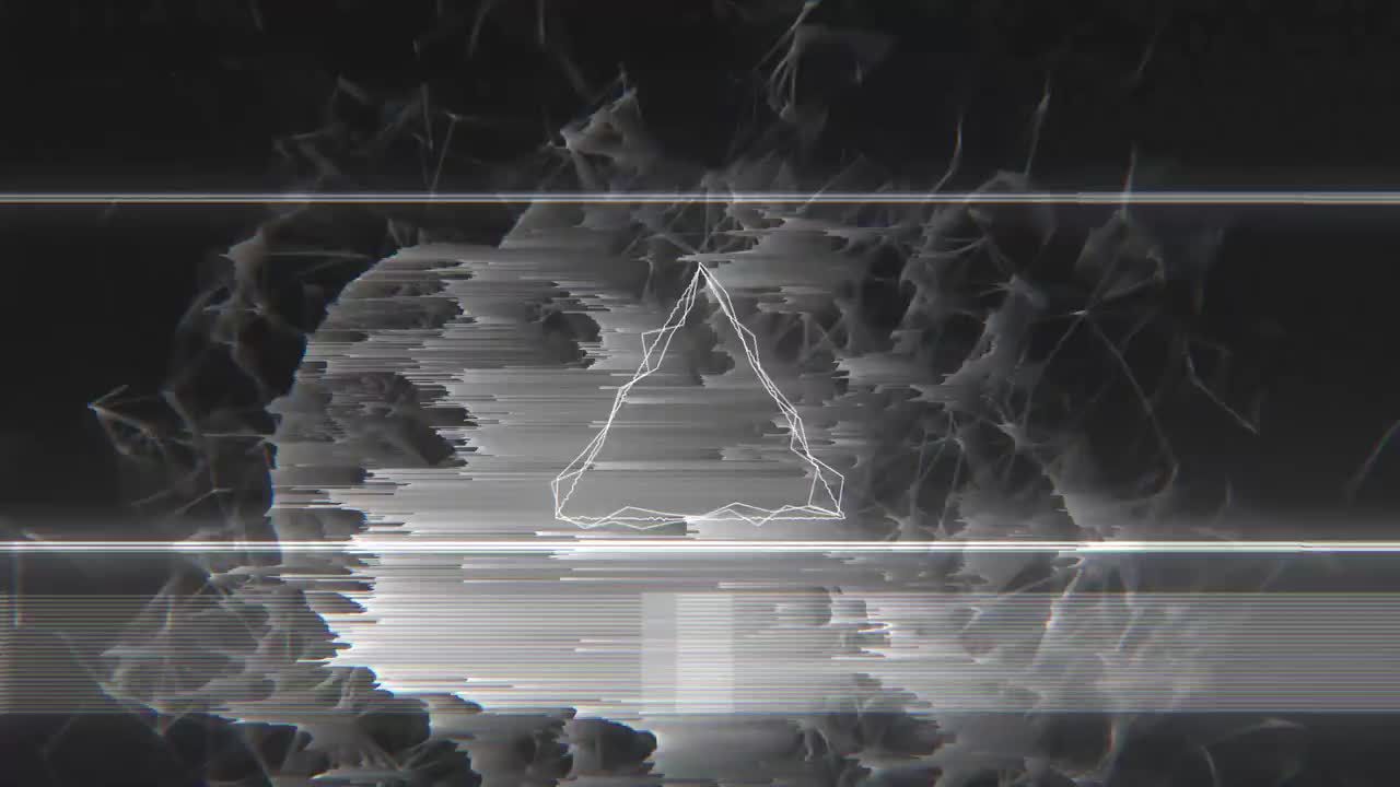 黑暗的电影Glitch标志素材库精选AE模板