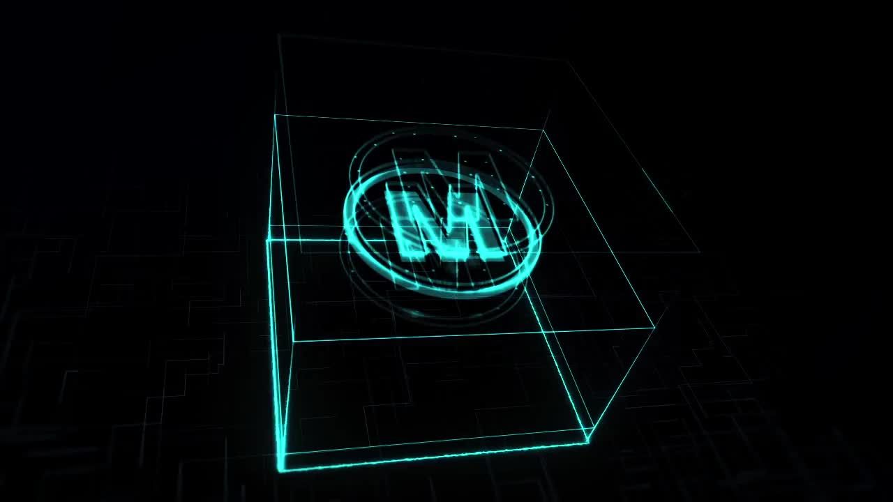 霓虹灯发光高科技徽标显示素材库精选AE模板