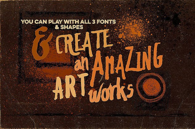 创意油漆刷手写装饰字体下载 Regolith插图(1)