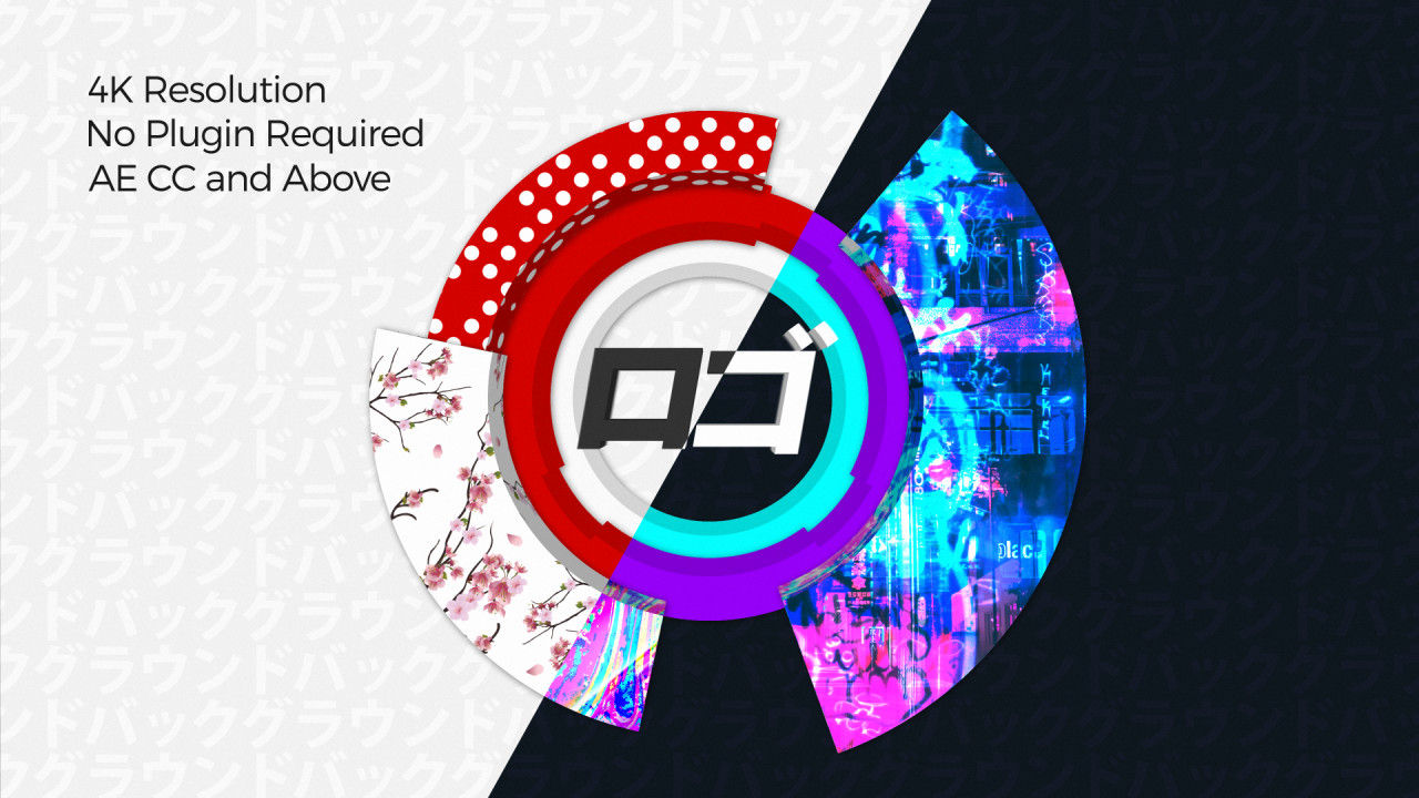 弧形logo动画开场视频素材库精选AE模板