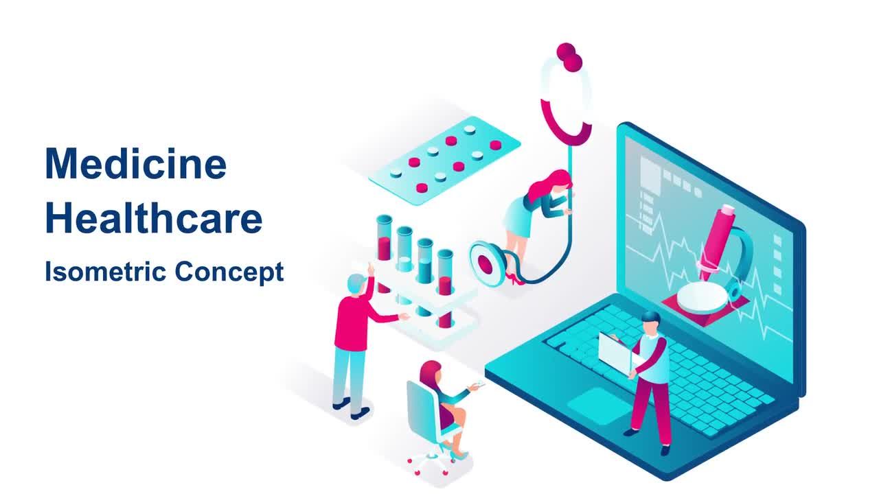 医药保健等距概念时尚的素材库精选AE模板