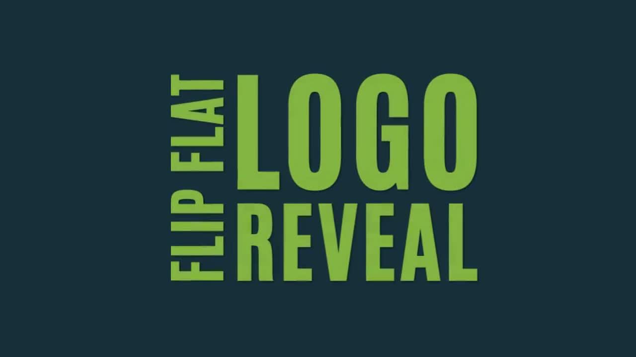 18换个版本的翻转平面标志显示素材库精选AE模板