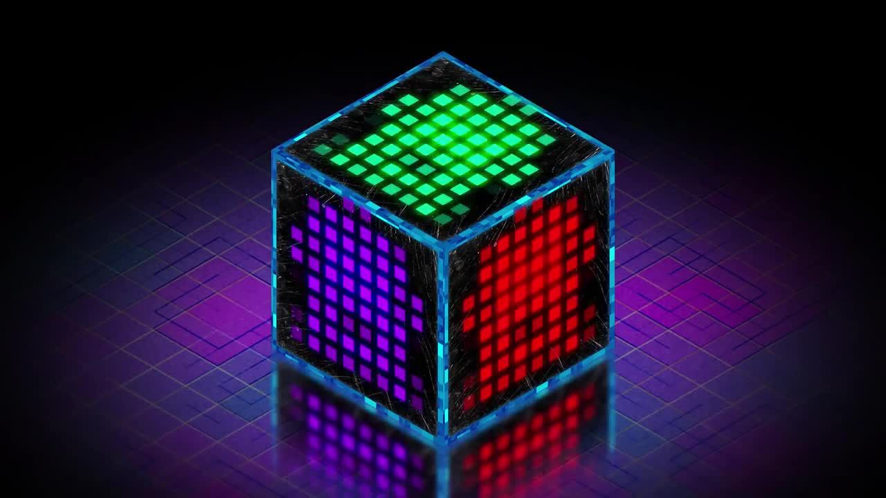 等距开启者创意燃烧徽标素材库精选AE模板