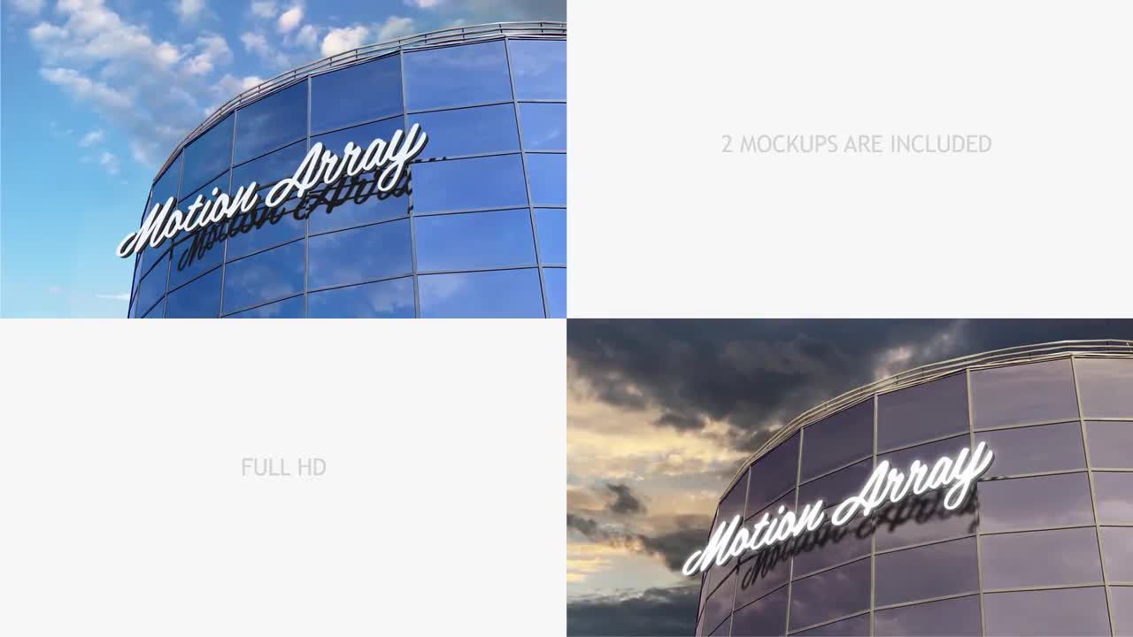 城市各行业建筑物悬挂广告样式素材库精选AE模板