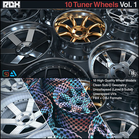 10个高质量车轮/轮辋素材之家精选3D模型