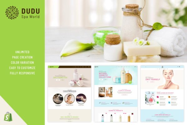 护肤品化妆品外贸电商Shopify主题模板素材库精选 DUDU Cosmetics – Shopify Cosmetics Theme