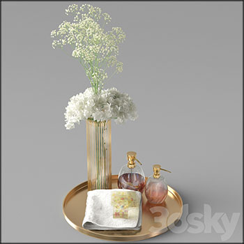 浴室装饰套装素材之家精选3D模型