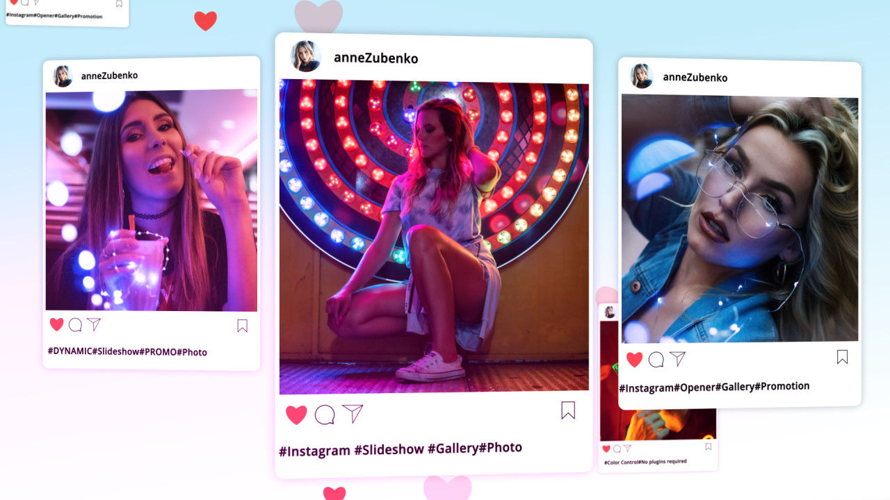 时尚活力的Instagram幻灯片素材库精选AE模板