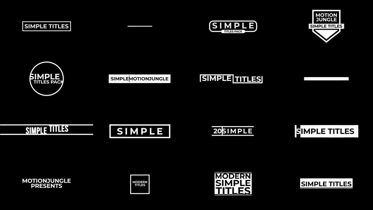 20个简单流畅干净的全屏标题动画素材库精选AE模板