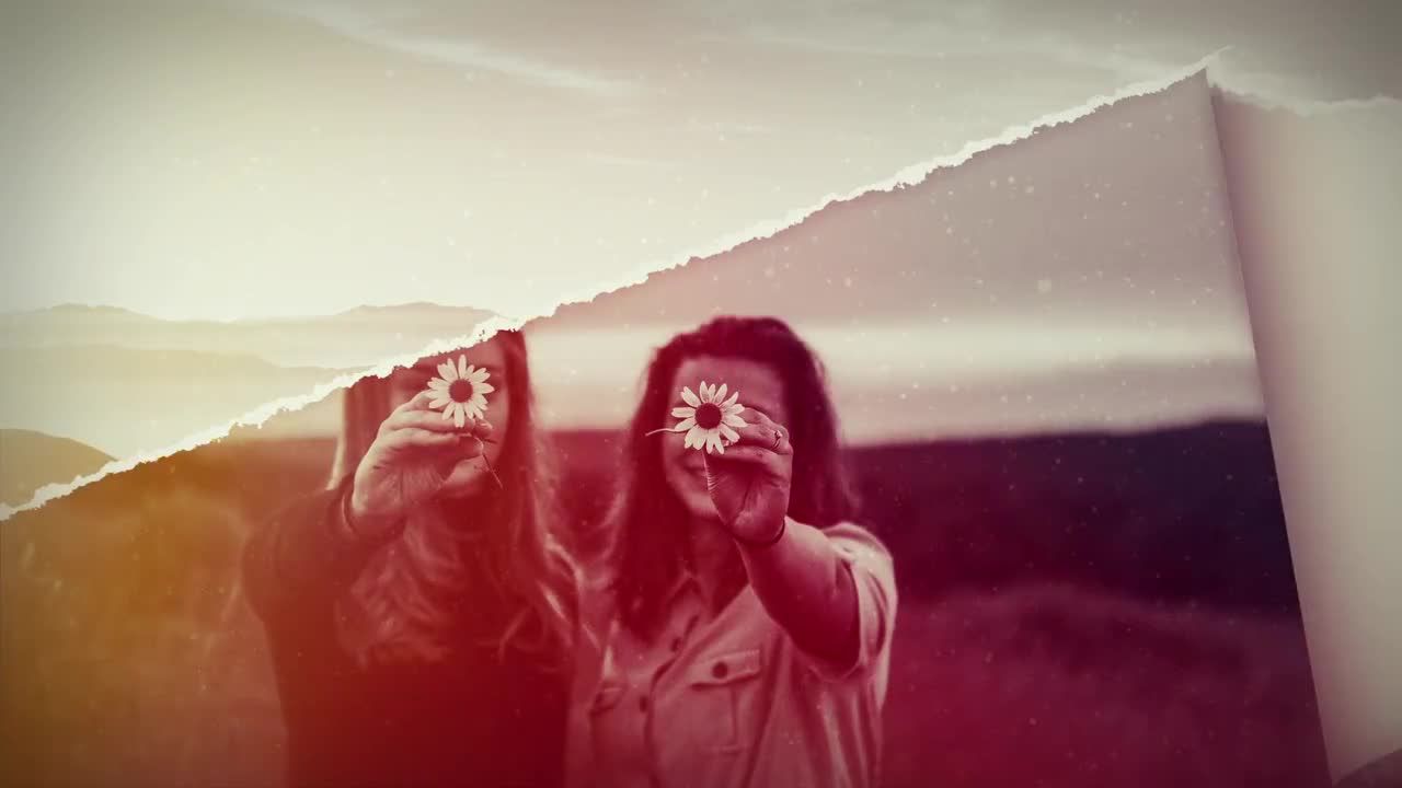 页面撕裂幻灯片素材库精选AE模板