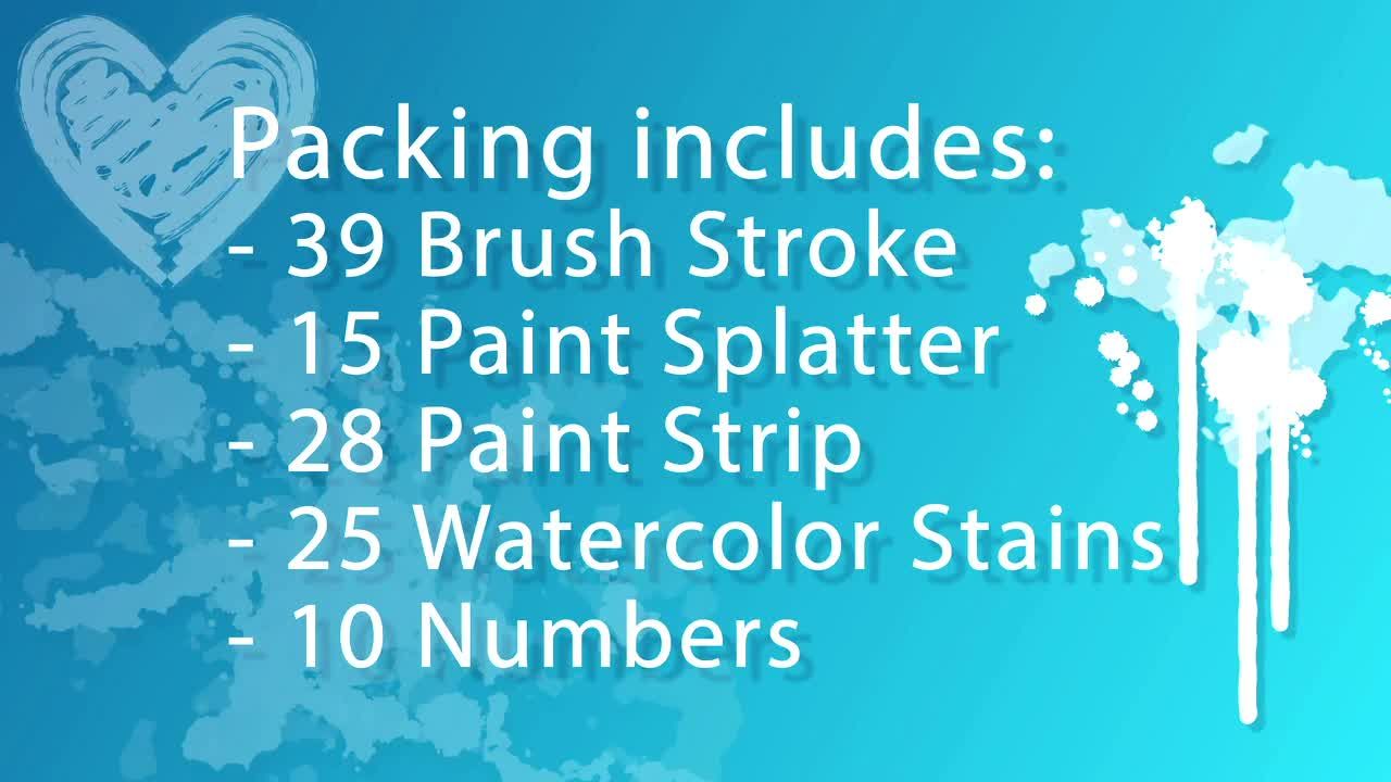 117个有趣的水彩和文本动态动画元素素材库精选AE模板