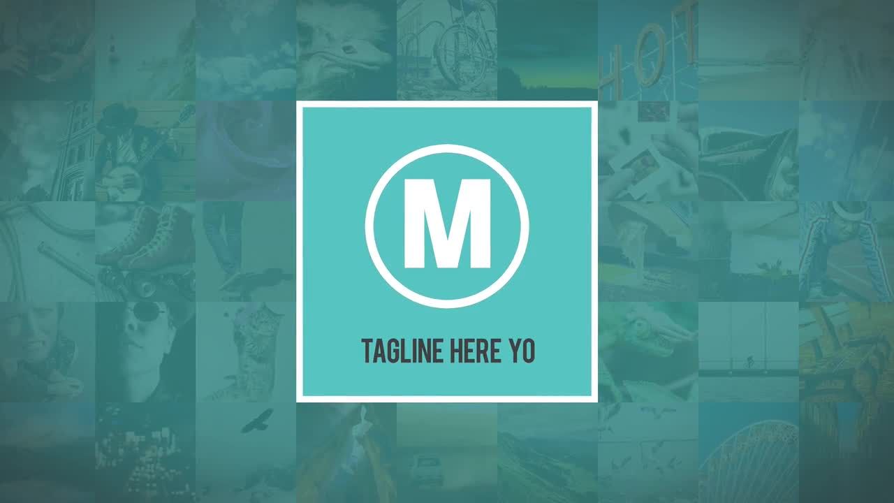 美丽的照片网格徽标素材库精选AE模板