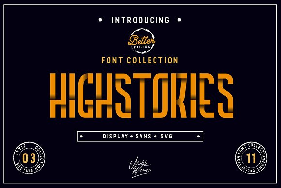 Highstories Family – Extra SVG font素材之家精选英文字体
