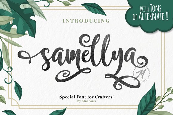 Samellya – Crafter’s Font!素材之家精选英文字体