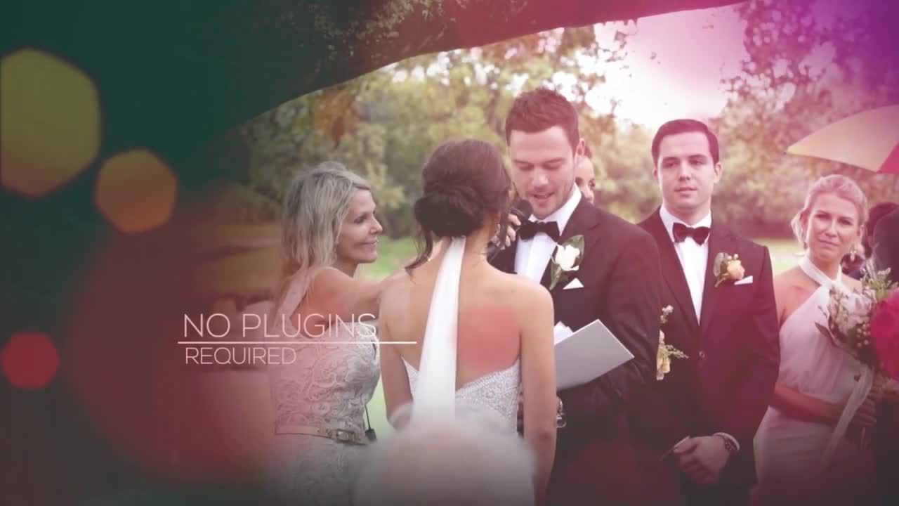 采用专业设计和华丽动画的婚礼电影Pr模板