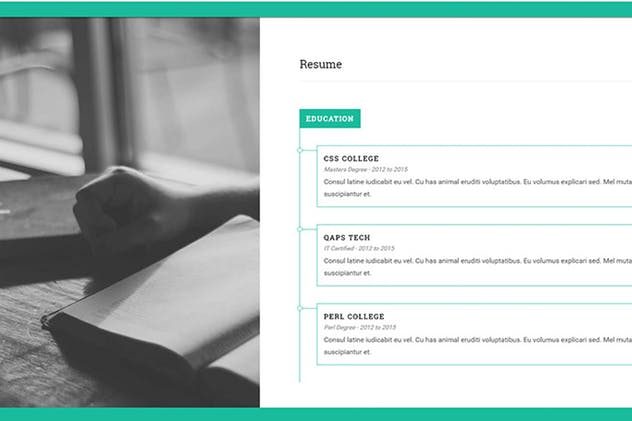 响应式创意个人求职简历网站设计模板素材库精选 MyVCard – Responsive & Creative Resume/CV/vCard插图(10)