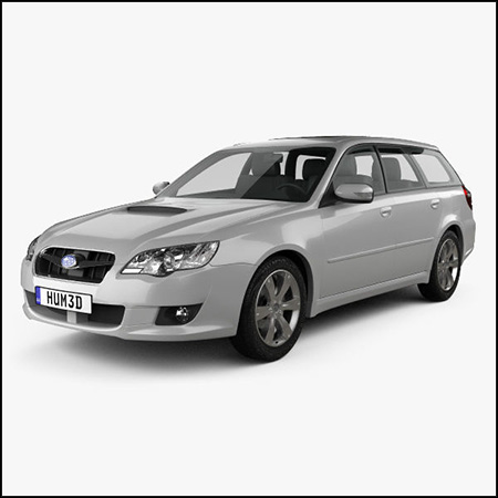 斯巴鲁Subaru Legacy station wagon 2008传统旅行车素材之家精选3D模型