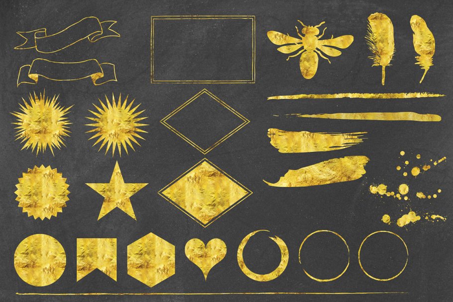 25款独特的金箔手工制作图形 25 Gold Foil Hand Crafted Graphics插图(1)