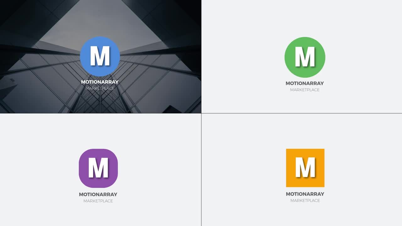 色彩鲜艳的最小爆裂商业宣传标志素材库推荐PR模板