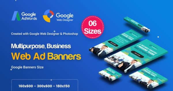 多用途商业推广谷歌营销素材库精选广告模板素材 C08 – Multipurpose, Business Banners GWD &amp; PSD