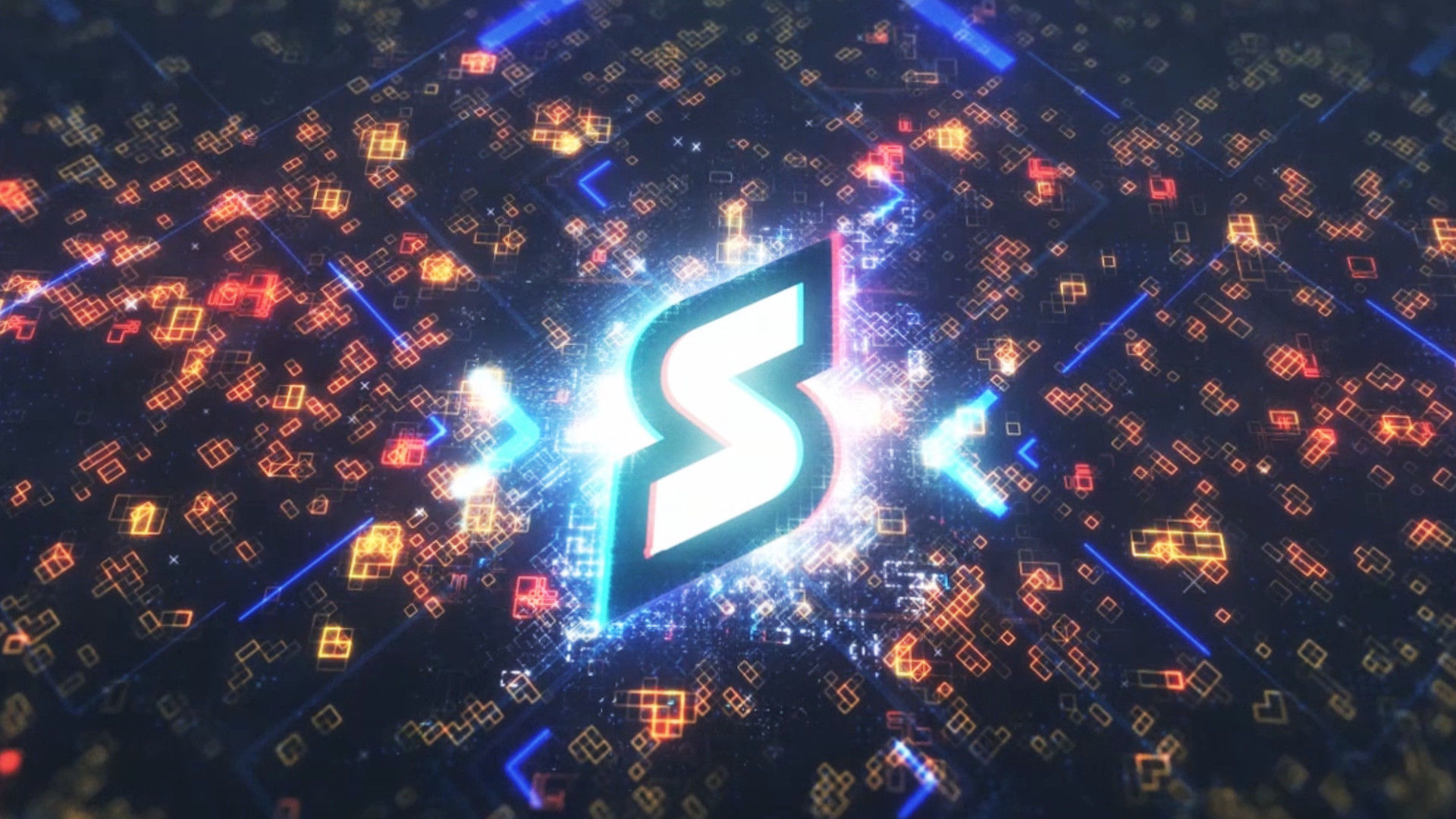 高级外观的小故障徽标显示素材库精选AE模板