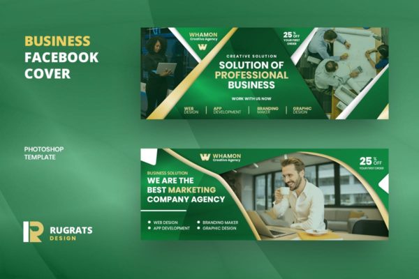 企业社交推广Facebook封面设计模板素材库精选 Business R7 Facebook Cover Template