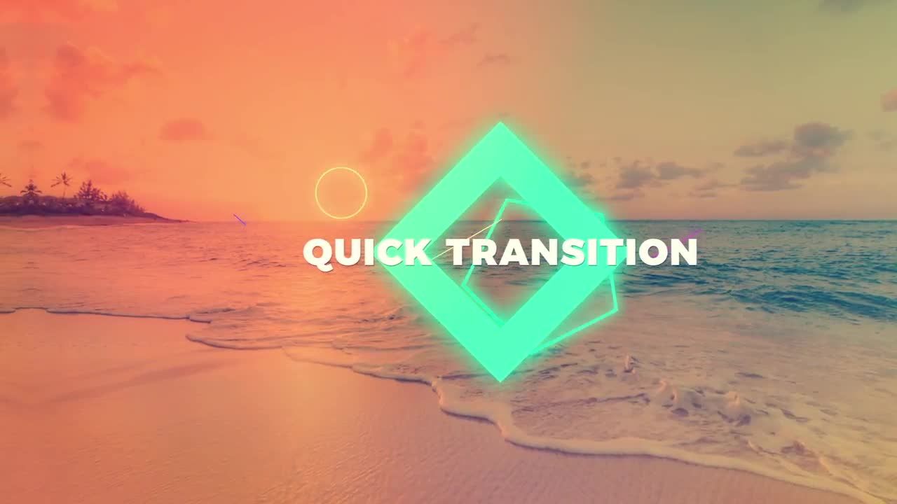 时尚明亮的夏季旅游相册屏幕切割和文字动画素材库精选AE模板