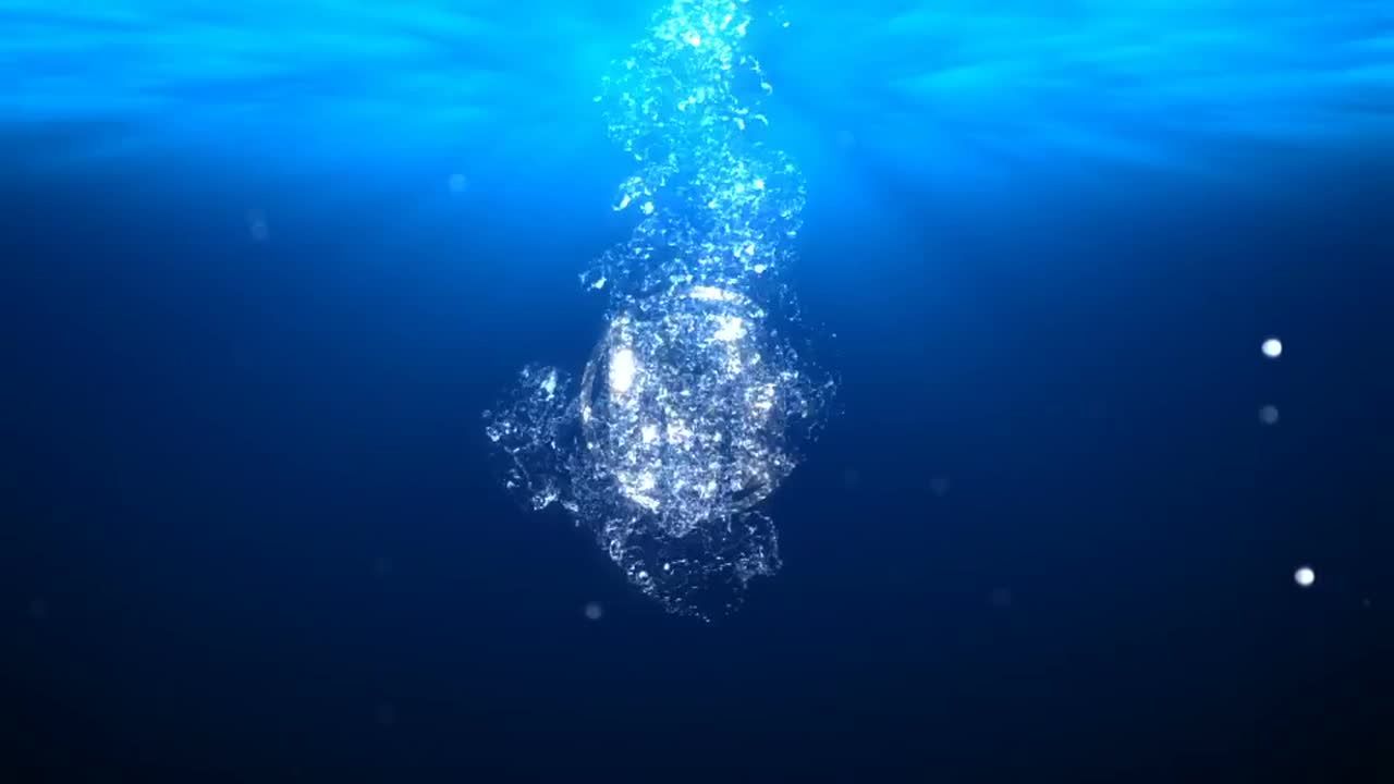 带有动态动画气泡的水溅图标素材库精选AE模板