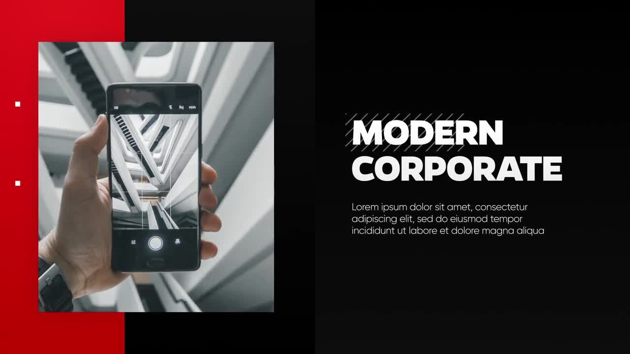 红框平滑过渡促销素材库精选AE模板